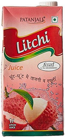 Patanjali Litchi Juice Tetra Pack, 1L - NEIGHBOUR JOY