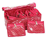 Kuber IndustriesTM Jewellery Box With 10 Transparent Pouches (Pink) - NEIGHBOUR JOY