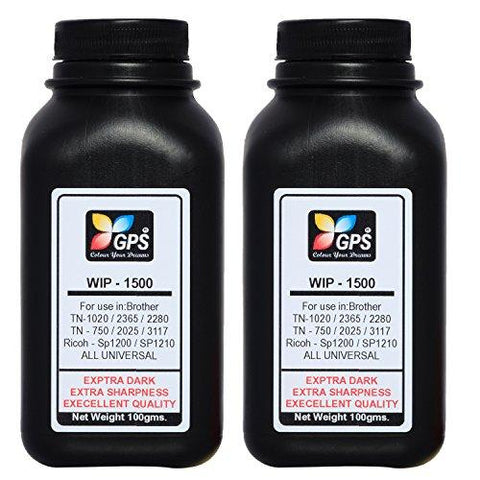 Gps Universal Toner Powder for Brother TN-1020, TN-1111, TN-2025, TN-2125, TN-2130, TN-2150, TN-2260, TN-2365, TN-3030, TN-3145, TN-3185, TN-3250, TN-3290, TN-3350, TN-3370 v TN-420, TN-460, TN-720, TN-750, TN-780, (100gms.Pack Of 2Pcs) - NEIGHBOUR JOY