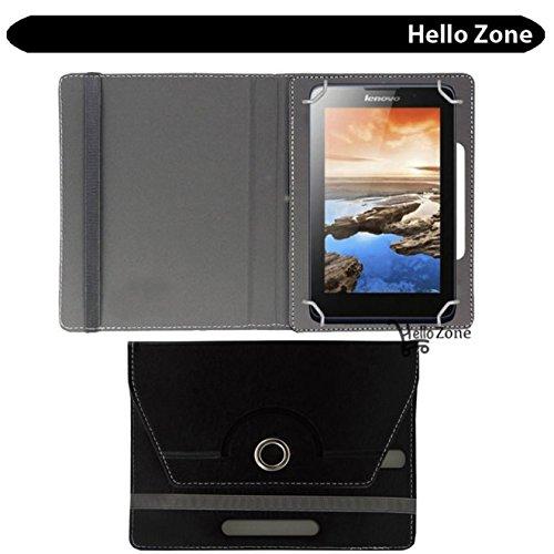 Hello Zone Exclusive 360° Rotating 7" Inch Flip Case Cover Book Cover for Micromax Canvas Tab P701 -Black - NEIGHBOUR JOY