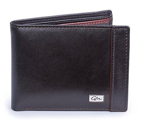 Gentleman Genuine Leather Men's Wallet (Brown) Bi-Fold - NEIGHBOUR JOY