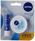 Nivea Lip Care Essential Care, 4.8 g with Free nivea Cream, 25ml