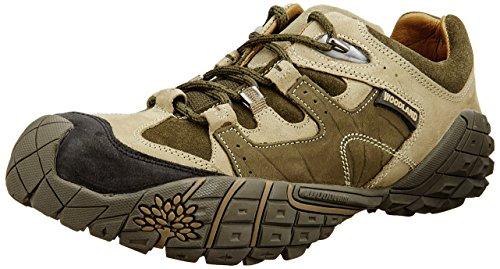 Woodland Men's Olive Green Leather Sneakers - 7 UK/India (41 EU)