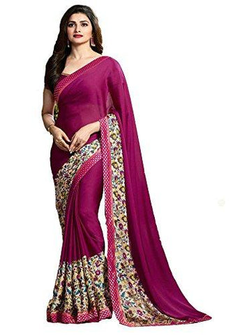 Vivera Women's Georgette Saree(VRSITARA_MAROON)