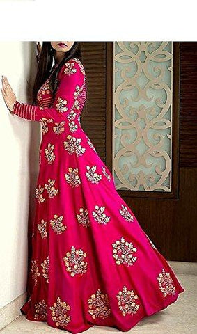 Hirva Collections Heavy Pink Embroidery Tapeta Silk Salwar Suits Set Gown For Party Wear Festival Casual Occasion Wear SALE - NEIGHBOUR JOY