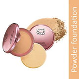 Lakme 9 to 5 Primer with Matte Powder Foundation Compact, Silky Golden, 9g