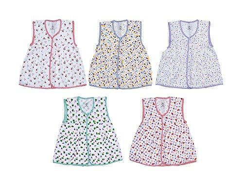 Sathiyas Baby Girls Gathered Dresses (Pack of 5) (0-6Months) (Center Button) - NEIGHBOUR JOY