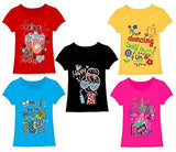 Kiddeo kids girls t shirts (pack of 5) (5-6 Years) - NEIGHBOUR JOY