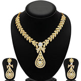 Sukkhi Golden Brass Choker Necklace Set Combo For Women