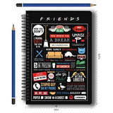 Mc Sid Razz Official "Friends" Infographic and Doodle' Notebooks (Pack of 2) - NEIGHBOUR JOY