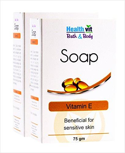 Healthvit Bath and Body Vitamin E Soap, 75g  (Pack of 2)