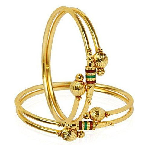 YouBella Jewellery Traditional Gold Plated Bracelet Bangle Set For Girls and Women