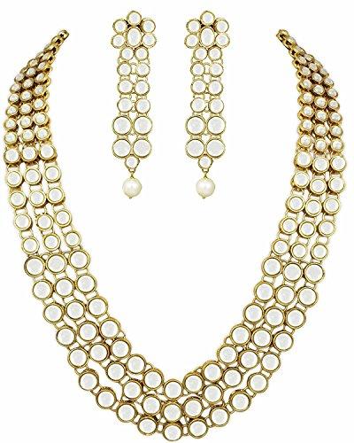 Shining Diva Traditional Jewellery Kundan Pearl Necklace Set with Earrings For Women - NEIGHBOUR JOY