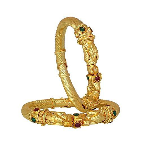 YouBella Traditional Jewellery Gold Plated Bangles Jewellery for Women and Girls (ADJUSTABLE)