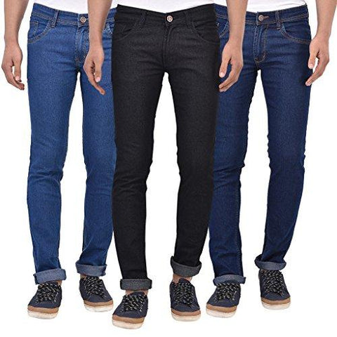 Stylox Pack of 3 Multicolor Jeans For Men