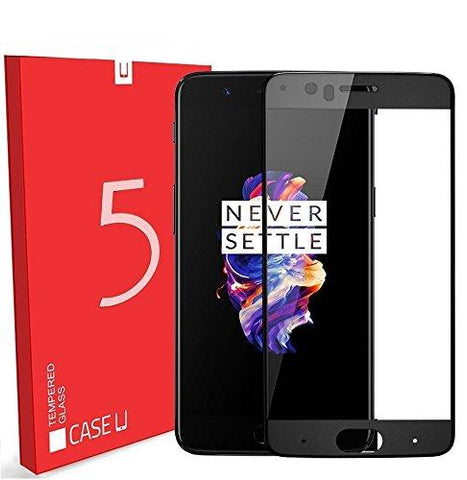 Case U OnePlus 5 Full Coverage 3D Tempered Glass Screen Protector - Black - NEIGHBOUR JOY