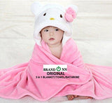 BRANDONN Ultra Soft Organic Premium Bathrobe Cum Bath Gown For Babies Cum Baby Bath Towel(PINK-WHITE) - NEIGHBOUR JOY