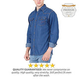 Fashion Freak Denim Shirt For Men (Jean Shirt) (DS003) (XXL - 42) - NEIGHBOUR JOY