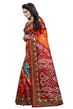 sarees for women(Women's Clothing Bandhani party wear designer Saree For Women Latest Design Wear Sarees New Collection in Bhagalpuri Cotton Silk Material With Designer fancy Beautiful Saree For Women Party Wear Offer Designer Sarees With Blouse Piece) - NEIGHBOUR JOY