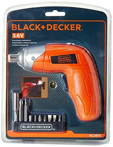 BLACK AND DECKER 3.6V NI-CD SCREWDRIVER KC3610, Cordless Drills, Impact  Drivers & Wrenches