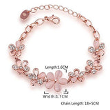 Yutii Rose Gold Crystal Charm Bracelet For Women