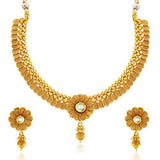 Sukkhi Eye-Catchy Jalebi Design Gold Plated Necklace Set For Women