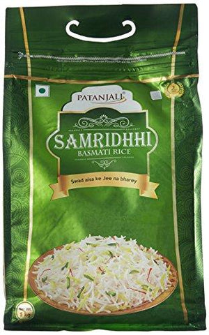 Patanjali Samridhhi Basmati Rice, 5kg - NEIGHBOUR JOY