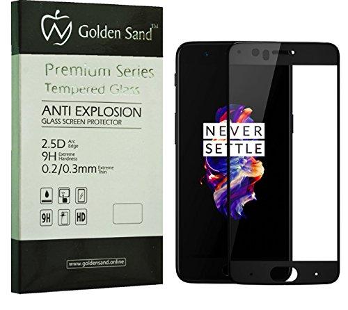 OnePlus 5 Tempered Glass,Premium Series 2.5D Full Screen Guard for One Plus 5 Midnight Black Colour with LED Hole,Case Friendly Design by Golden Sand - NEIGHBOUR JOY