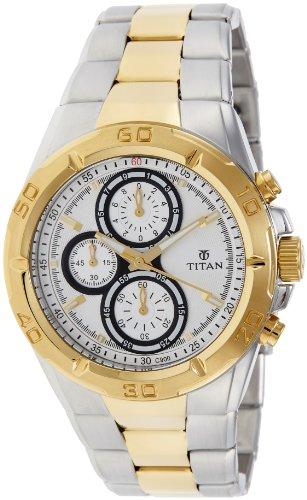 Titan Regalia Chronograph Analog Silver Dial Men's Watch - NE9308BM01J