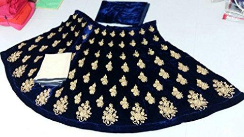 Buy Ethnic Empire Embroidered Semi Stitched Lehenga, Choli and Dupatta  Set(Gold, Maroon) Online at desertcartKUWAIT