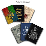 Mc sid razz Official ''Harry Potter'' Gift Set/Birthday Gift/Rakhi Gift - Combo pack of 6,Triangle Notebook + House crest 3 Notebook + Marauder's Map Notebook + Infographic Grey Notebook + Leviosa Notebook + I Solemnly Swear Notebook , Licensed by Warner - NEIGHBOUR JOY