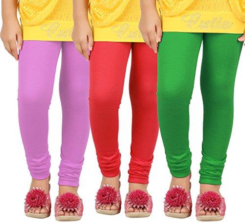 Goodtry Girls Viscose Leggings Pack of 3-Onion,Red,GreenGTKVL-019-ONI-RED-GRN-2 - NEIGHBOUR JOY