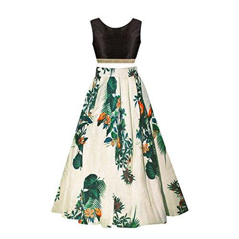 SKY WORLD Girl's Benglori Silk Semi-stitched Lehenga (8-12 Yrs) (World_550) - NEIGHBOUR JOY