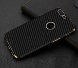 Kapa Oneplus 5 / One plus 5 Carbon Fibre Pattern Flexible Electroplated Edges Protective Back Cover Case for - Black - NEIGHBOUR JOY