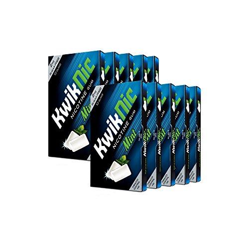 Kwiknic Nicotine Gum - 100 Gums (Mint, Pack of 10) - NEIGHBOUR JOY