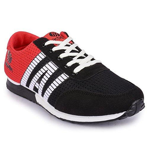 Action Shoes Men's Black-Red Running Shoes - 9 UK/India (43 EU)(KMP-1651-BLACK-RED) - NEIGHBOUR JOY