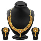 Sukkhi Eye-Catchy Jalebi Design Gold Plated Necklace Set For Women