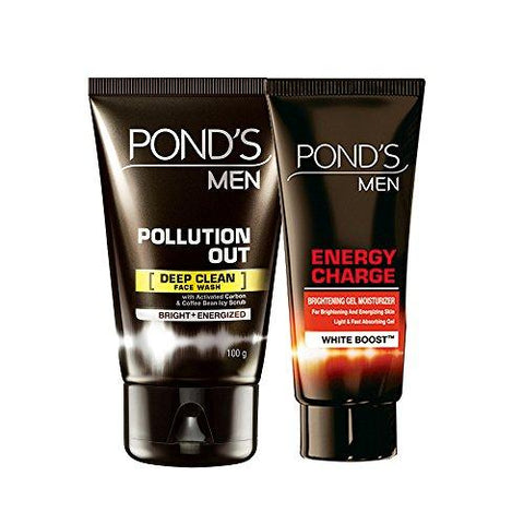 Pond's Men Pollution out Face Wash, 100g with Pond's Men Energy Charge Face Moisturiser, 20g