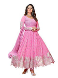 Sky Global Women's Pink Georgette Anarkali Semi-stitched Salwar Suit Dress Material (Dress_167_FreeSize_Pink) - NEIGHBOUR JOY