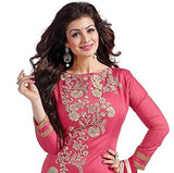 Trendzvila's Dress Material For Womens Latest Party Wear Design Todays Low Price in Pink Color Cotton Embroidered Unstitched Churidar Salwar Suit