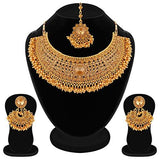 Apara Bridal Pearl LCT Stones Gold Necklace Set Jewellery For Women - NEIGHBOUR JOY