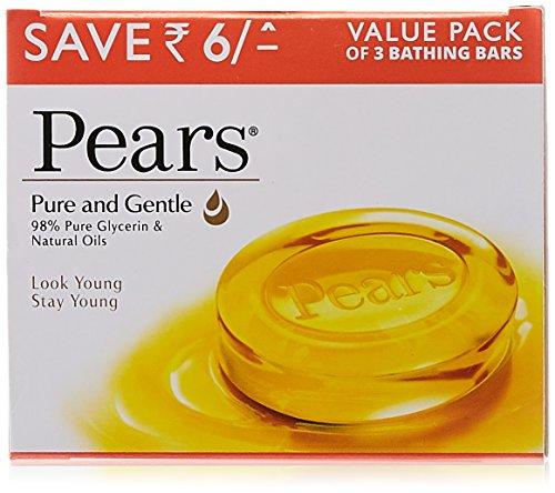 Pears Pure and Gentle Soap Bar, 125g (Pack of 3, Save Rupees 6)