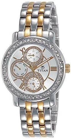 Titan Purple Analog Silver Dial Women's Watch - NE9743BM01J