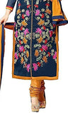 Dresses for women party wear Designer new top Dress Material Today offer buy in Low Price Sale Navy Blue Color Cotton Fabric Free Size Salwar Suit - NEIGHBOUR JOY