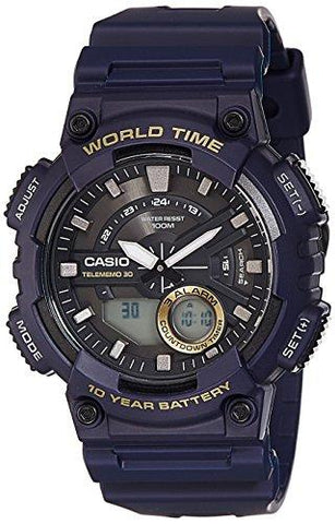 Casio Youth-Combination Analog-Digital Black Dial Men's Watch - AEQ-110W-2AVDF(AD208) - NEIGHBOUR JOY