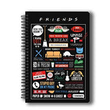 Mc Sid Razz Official "Friends" Infographic and Doodle' Notebooks (Pack of 2) - NEIGHBOUR JOY