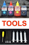 Ink-Shop-India Refill Ink Bottles Kit with Tools for HP & Canon Inkjet printers - NEIGHBOUR JOY