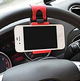 GKP Products ® Car Steering Wheel / Bike Handlebar Clip Mount Holder Stand Cradle for Apple iPhone 5 5S 5C 4S 4, iPod touch, Samsung Galaxy S5 S4 S3, Cell Phone, Mobiles, Smartphone, Android Phone, PDA, MP4, MP4, GPS, PAD