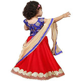 Najara Fashion Red Silk & Blue Printed Silk Lehnga Choli Set - NEIGHBOUR JOY