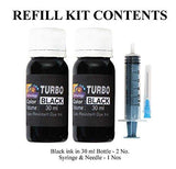 Turbo refill kit for HP 680 black ink cartridge